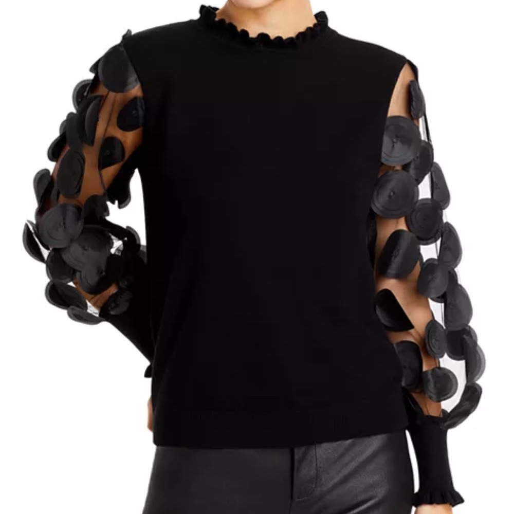 Sioni Mixed Media Long Sleeved Sweater